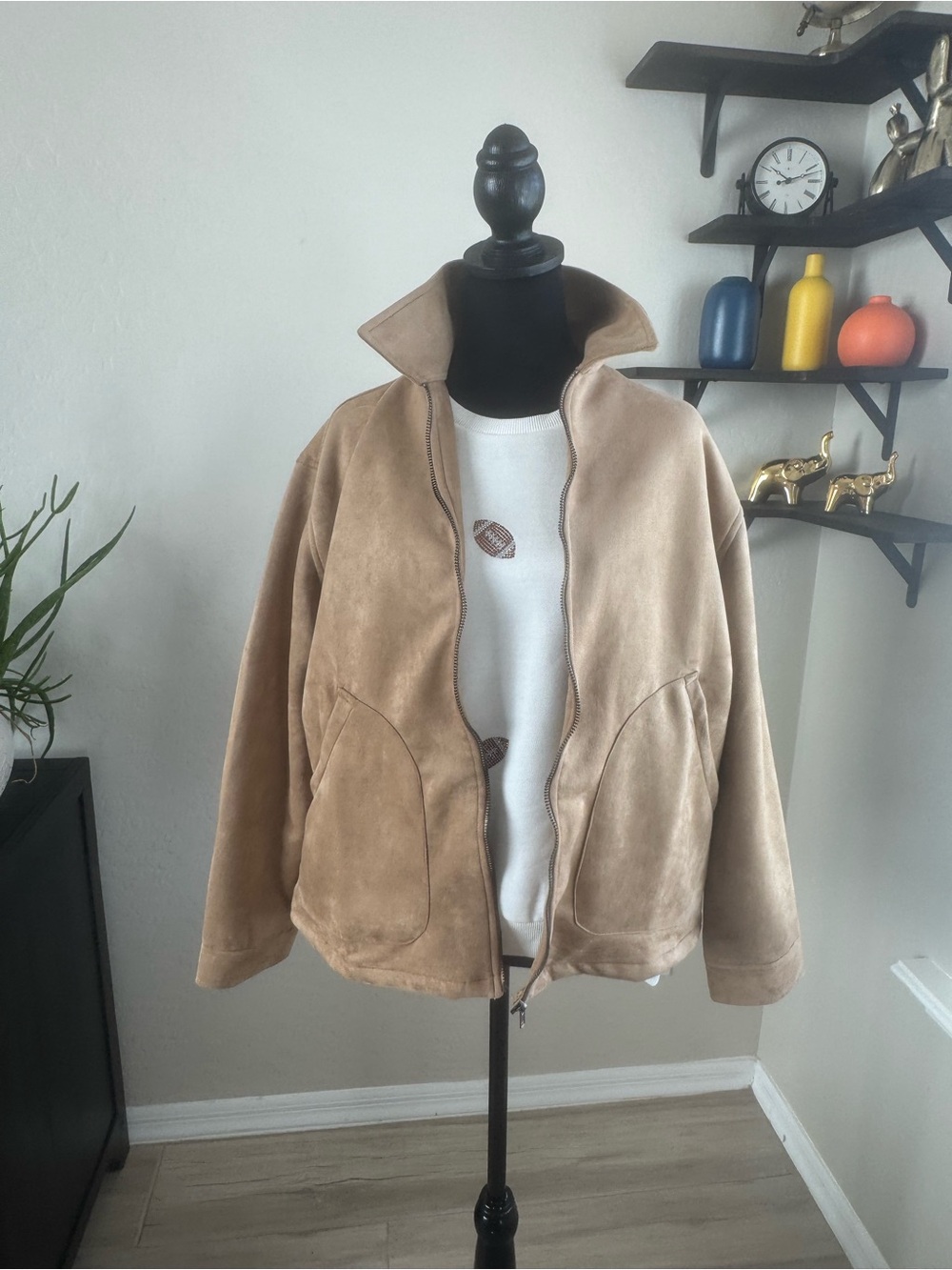 Men's Tan Suede Western Bomber Jacket Outlander by Craft + Flow